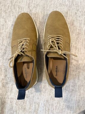 Goodfellow & Co Men’s Tan Suede Lace-Up Slip-Ons